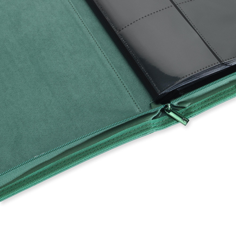 Vault X 9-Pocket Exo-Tec® Zip Binder (Metallic Green)