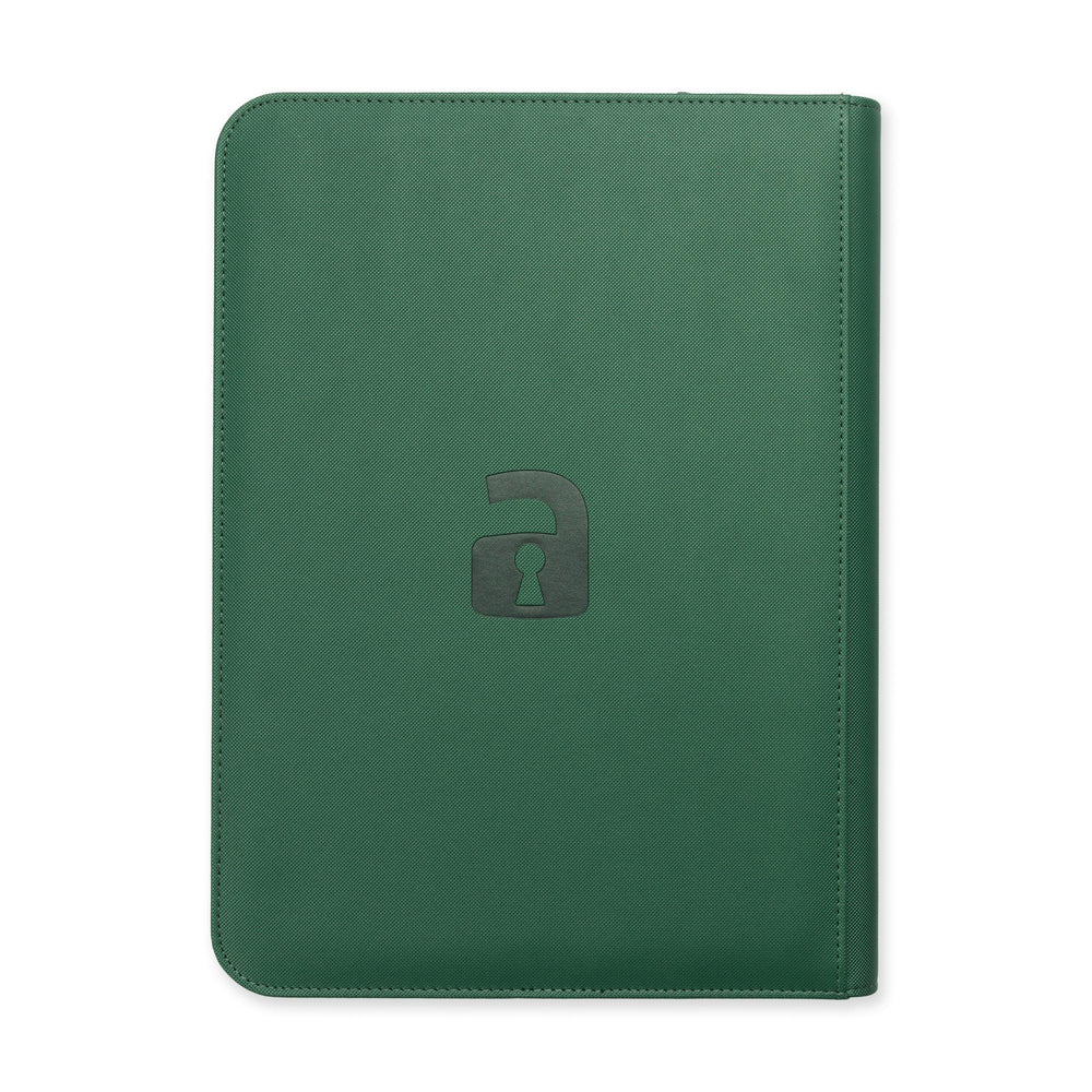 Vault X 9-Pocket Exo-Tec® Zip Binder (Metallic Green)