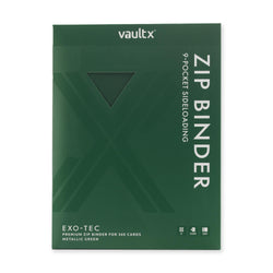 Vault X 9-Pocket Exo-Tec® Zip Binder (Metallic Green)