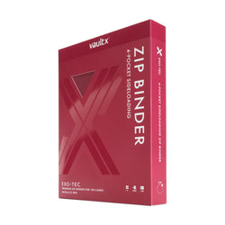 Vault X 4-Pocket Exo-Tec® Zip Binder (Metallic Red)