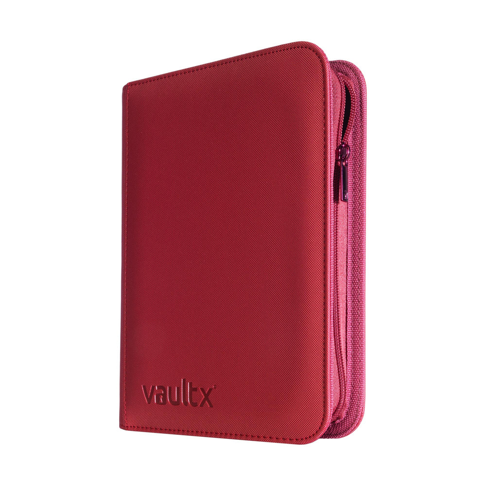 Vault X 4-Pocket Exo-Tec® Zip Binder (Metallic Red)