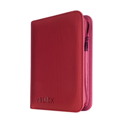 Vault X 4-Pocket Exo-Tec® Zip Binder (Metallic Red)