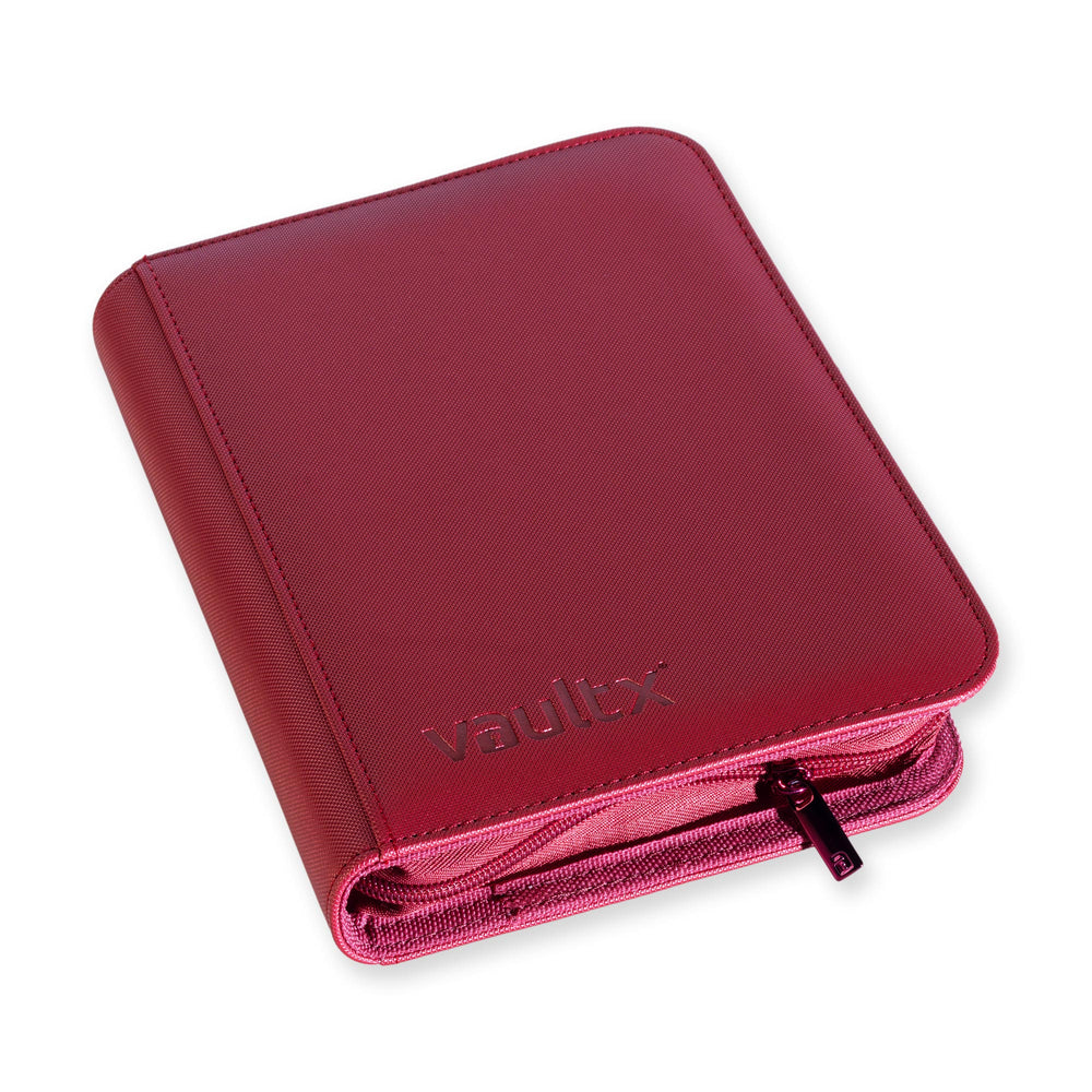 Vault X 4-Pocket Exo-Tec® Zip Binder (Metallic Red)