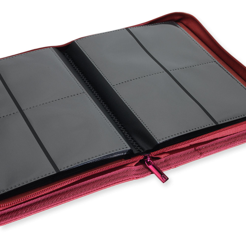 Vault X 4-Pocket Exo-Tec® Zip Binder (Metallic Red)