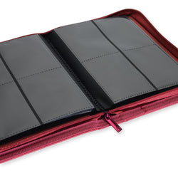 Vault X 4-Pocket Exo-Tec® Zip Binder (Metallic Red)