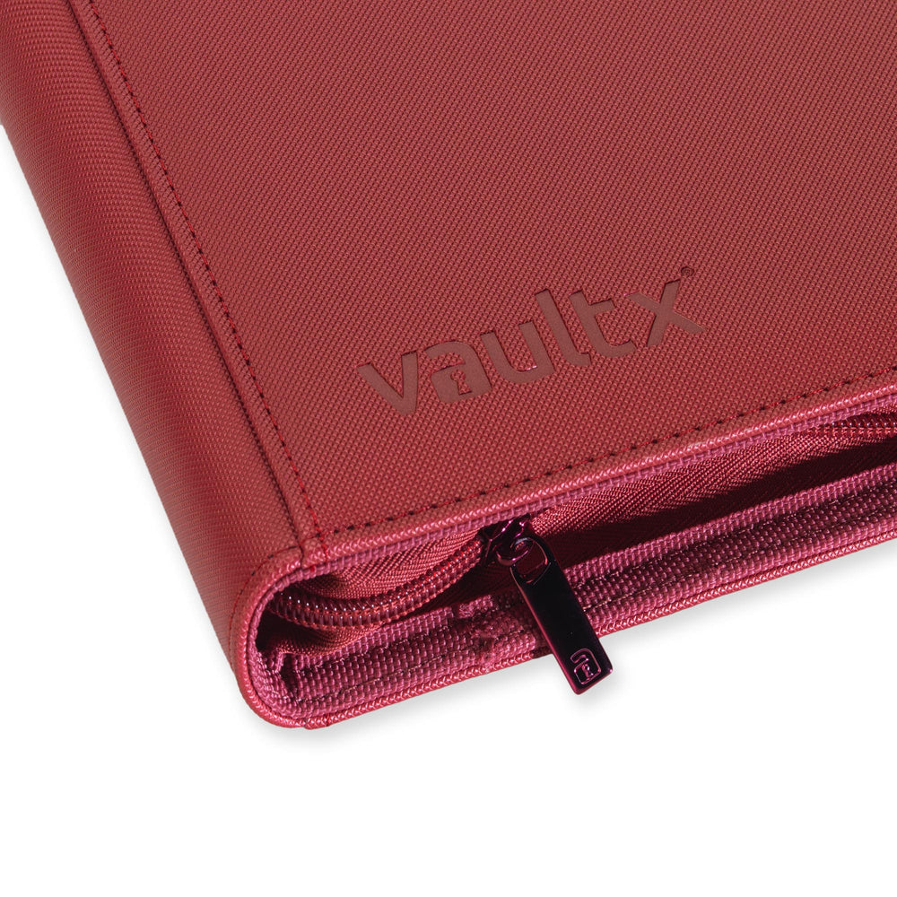 Vault X 4-Pocket Exo-Tec® Zip Binder (Metallic Red)