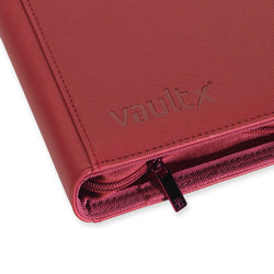Vault X 4-Pocket Exo-Tec® Zip Binder (Metallic Red)