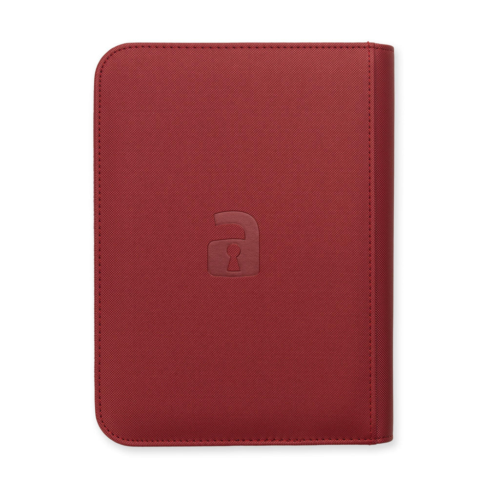 Vault X 4-Pocket Exo-Tec® Zip Binder (Metallic Red)