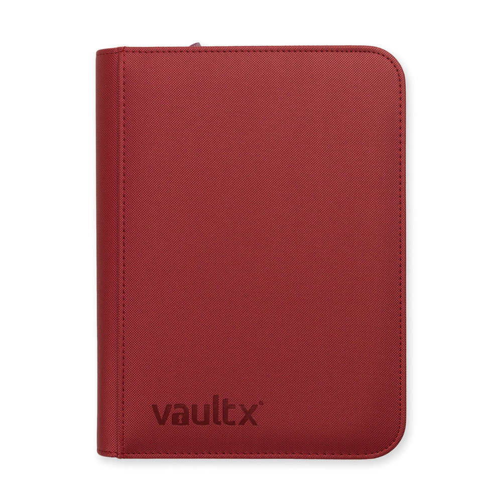 Vault X 4-Pocket Exo-Tec® Zip Binder (Metallic Red)