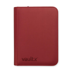 Vault X 4-Pocket Exo-Tec® Zip Binder (Metallic Red)
