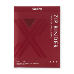 Vault X 4-Pocket Exo-Tec® Zip Binder (Metallic Red)