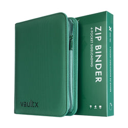 Vault X 4-Pocket Exo-Tec® Zip Binder (Metallic Green)