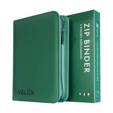 Vault X 4-Pocket Exo-Tec® Zip Binder (Metallic Green)
