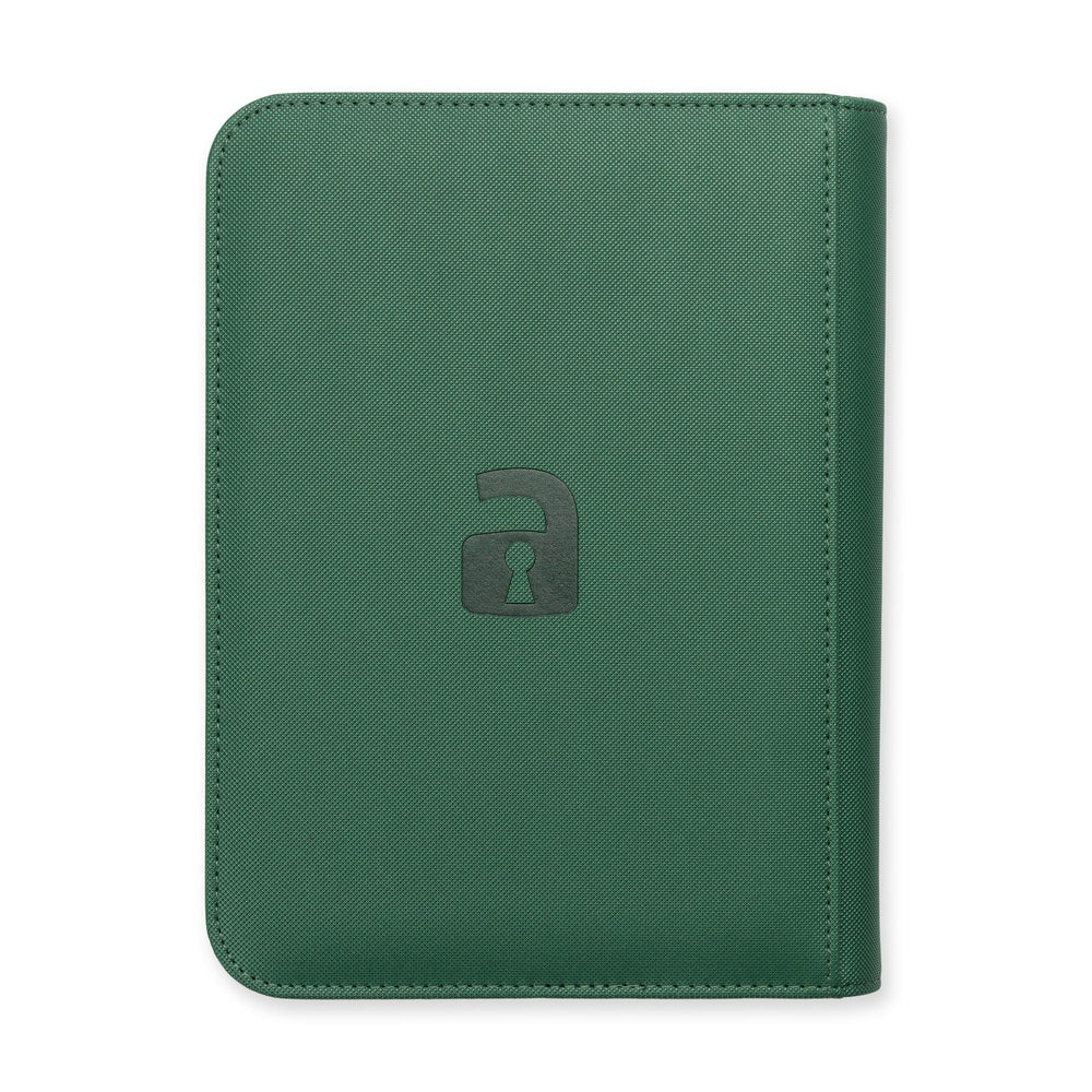 Vault X 4-Pocket Exo-Tec® Zip Binder (Metallic Green)