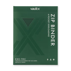 Vault X 4-Pocket Exo-Tec® Zip Binder (Metallic Green)