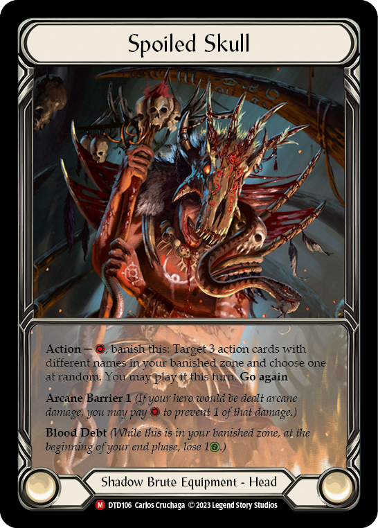 Flesh and Blood TCG | Spoiled Skull (Extended Art) [DTD106] (Dusk Till Dawn)  Cold Foil | The Nerd Merchant