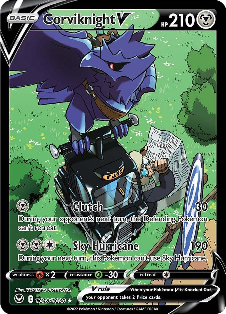 Pokemon | Corviknight V (TG18/TG30) [Sword & Shield: Silver Tempest] | The Nerd Merchant