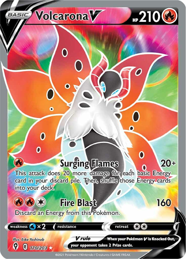 Pokemon | Volcarona V (170/203) [Sword & Shield: Evolving Skies] | The Nerd Merchant