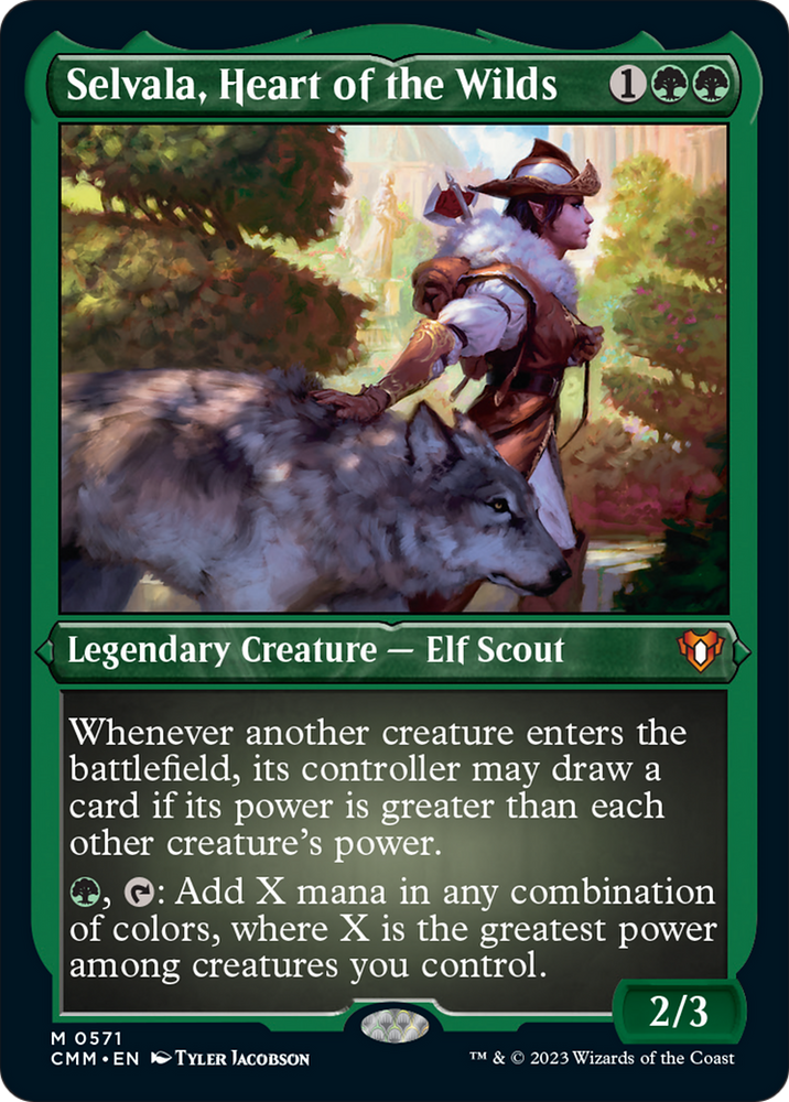 Magic | Selvala, Heart of the Wilds (Foil Etched) [Commander Masters] | The Nerd Merchant