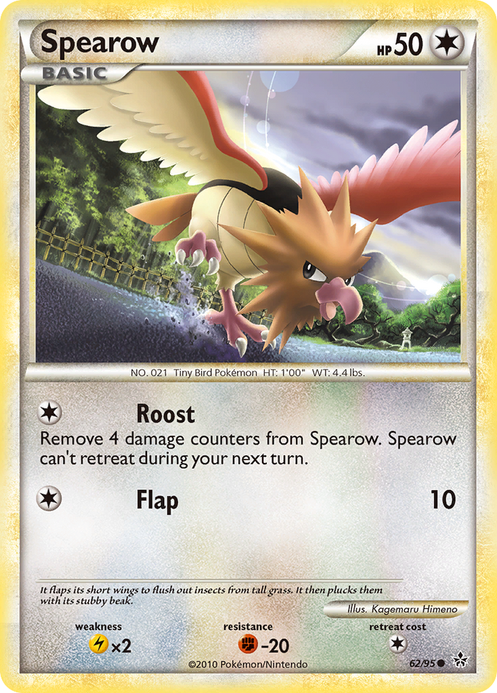 Pokemon | Spearow (62/95) [HeartGold & SoulSilver: Unleashed] | The Nerd Merchant