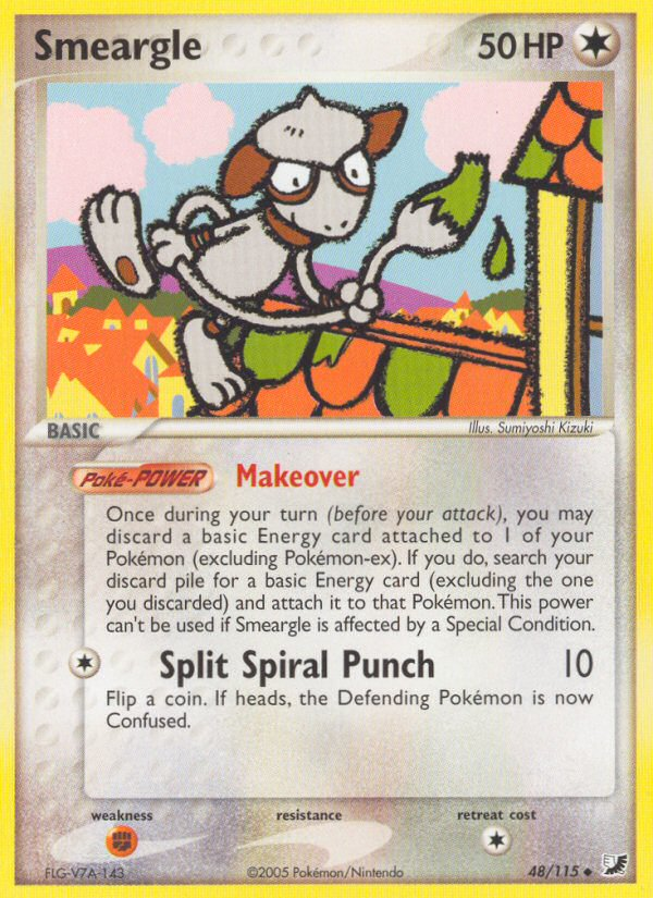 Pokemon | Smeargle (48/115) [EX: Unseen Forces] | The Nerd Merchant