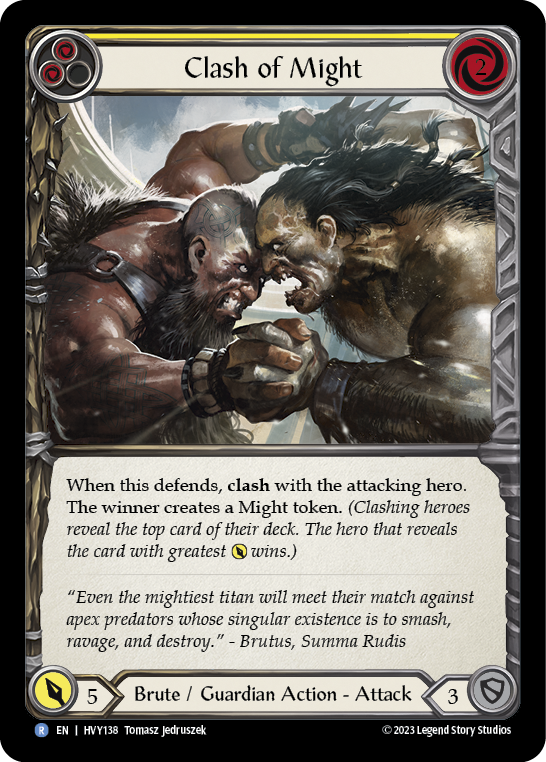 Flesh and Blood TCG | Clash of Might (Yellow) [HVY138] (Heavy Hitters) | The Nerd Merchant