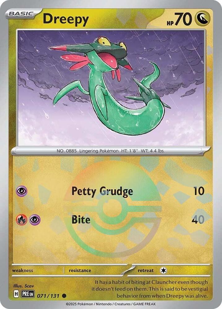 Pokemon | Dreepy (071/131) (Poke Ball Pattern) [Scarlet & Violet: Prismatic Evolutions] | The Nerd Merchant