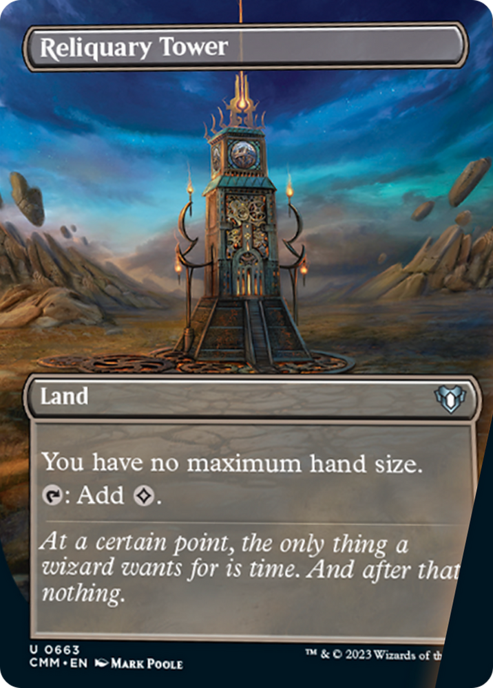 Magic | Reliquary Tower (Borderless Alternate Art) [Commander Masters] | The Nerd Merchant