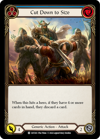 Flesh and Blood TCG | Cut Down to Size (Blue) [OUT203] (Outsiders) | The Nerd Merchant
