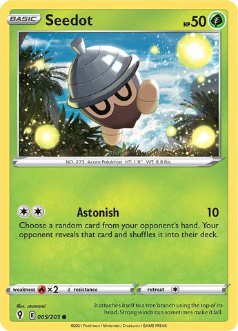 Pokemon | Seedot (005/203) [Sword & Shield: Evolving Skies] | The Nerd Merchant