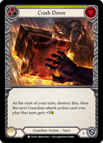 Flesh and Blood TCG | Crash Down (Yellow) [TCC042] (Round the Table: TCC x LSS) | The Nerd Merchant