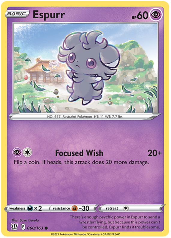 Pokemon | Espurr (060/163) [Sword & Shield: Battle Styles] | The Nerd Merchant