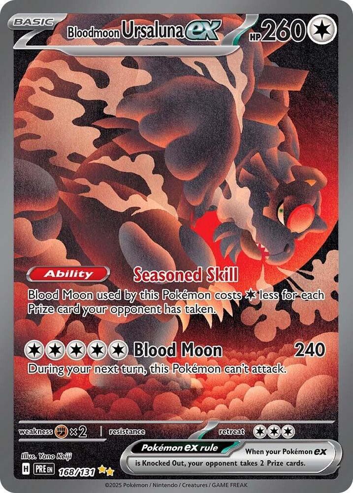 Pokemon | Bloodmoon Ursaluna ex (168/131) [Scarlet & Violet: Prismatic Evolutions] | The Nerd Merchant