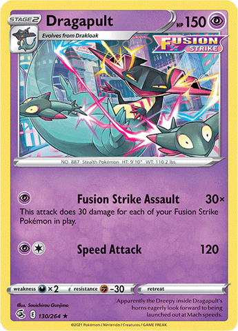 Pokemon | Dragapult (130/264) [Sword & Shield: Fusion Strike] | The Nerd Merchant
