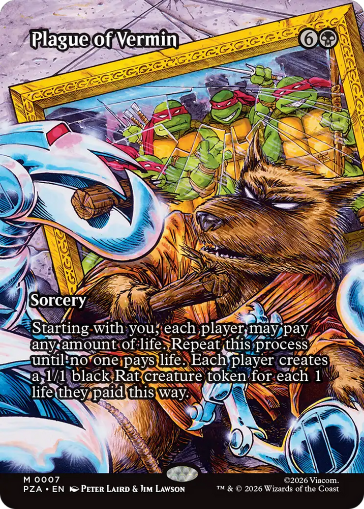 Magic | Plague of Vermin (Borderless) [Teenage Mutant Ninja Turtles Eternal-Legal] | The Nerd Merchant