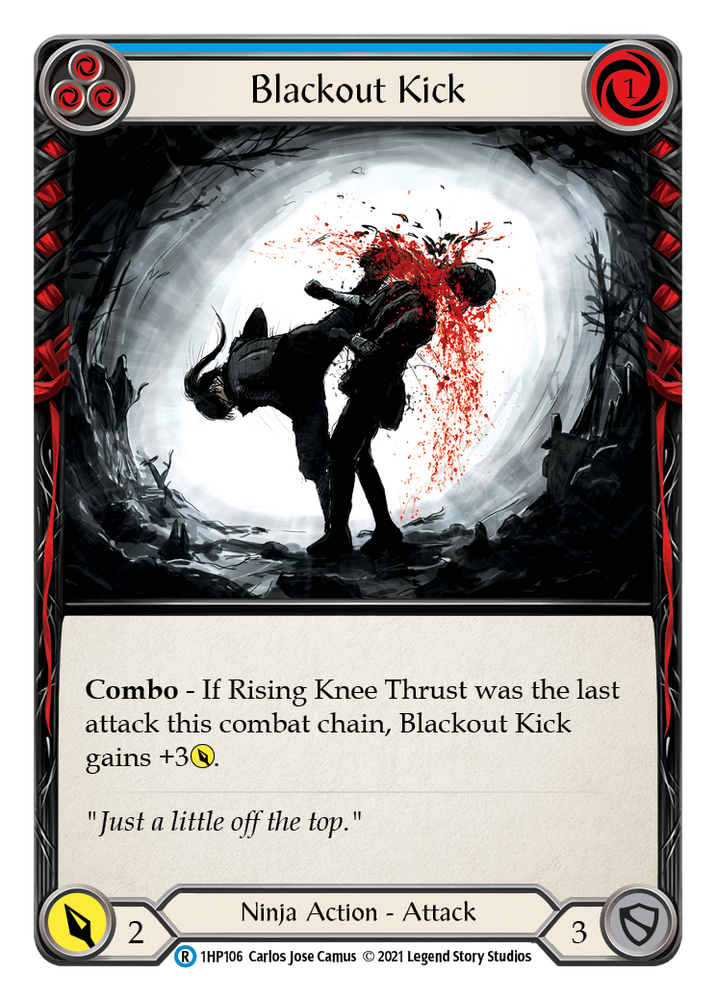 Flesh and Blood TCG | Blackout Kick (Blue) [1HP106] (History Pack 1) | The Nerd Merchant