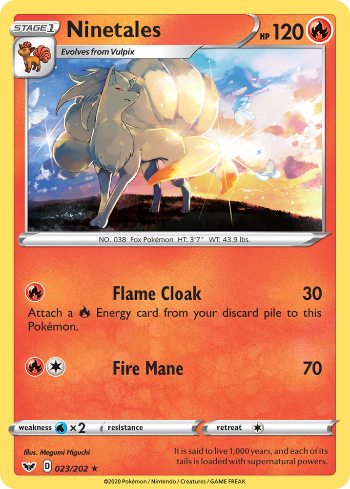 Pokemon | Ninetales (023/202) [Sword & Shield: Base Set] | The Nerd Merchant
