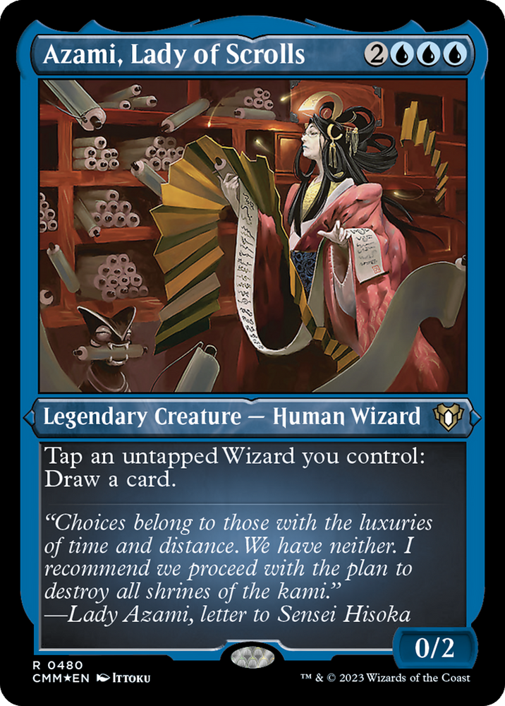 Magic | Azami, Lady of Scrolls (Foil Etched) [Commander Masters] | The Nerd Merchant