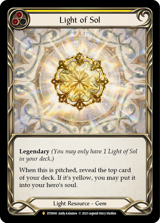 Flesh and Blood TCG | Light of Sol [DTD000] (Dusk Till Dawn)  Rainbow Foil | The Nerd Merchant