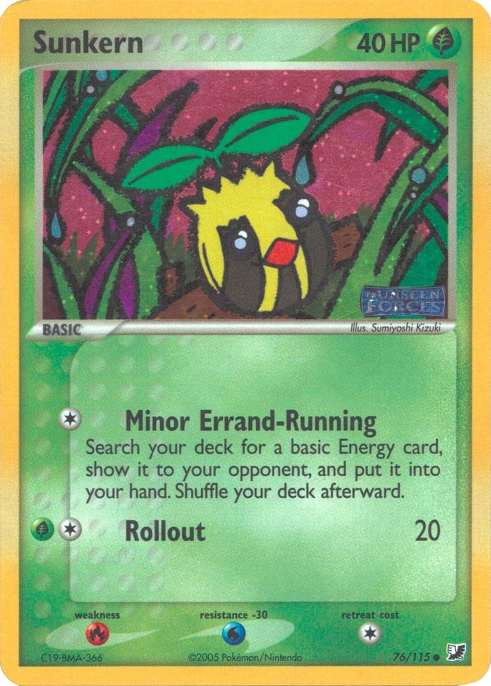 Pokemon | Sunkern (76/115) (Stamped) [EX: Unseen Forces] | The Nerd Merchant