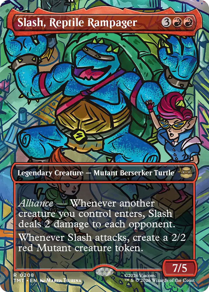Magic | Slash, Reptile Rampager (Borderless) [Teenage Mutant Ninja Turtles] | The Nerd Merchant