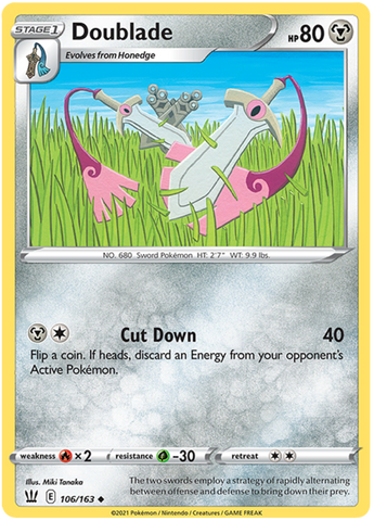 Pokemon | Doublade (106/163) [Sword & Shield: Battle Styles] | The Nerd Merchant