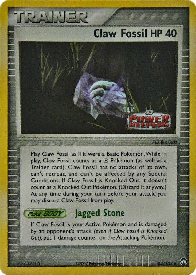 Pokemon | Claw Fossil (84/108) (Stamped) [EX: Power Keepers] | The Nerd Merchant