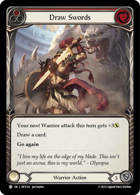 Flesh and Blood TCG | Draw Swords (Red) [HVY121] (Heavy Hitters)  Rainbow Foil | The Nerd Merchant