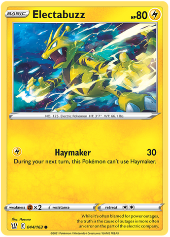 Pokemon | Electabuzz (044/163) [Sword & Shield: Battle Styles] | The Nerd Merchant