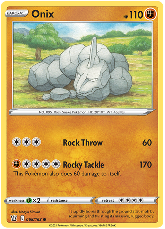 Pokemon | Onix (068/163) [Sword & Shield: Battle Styles] | The Nerd Merchant