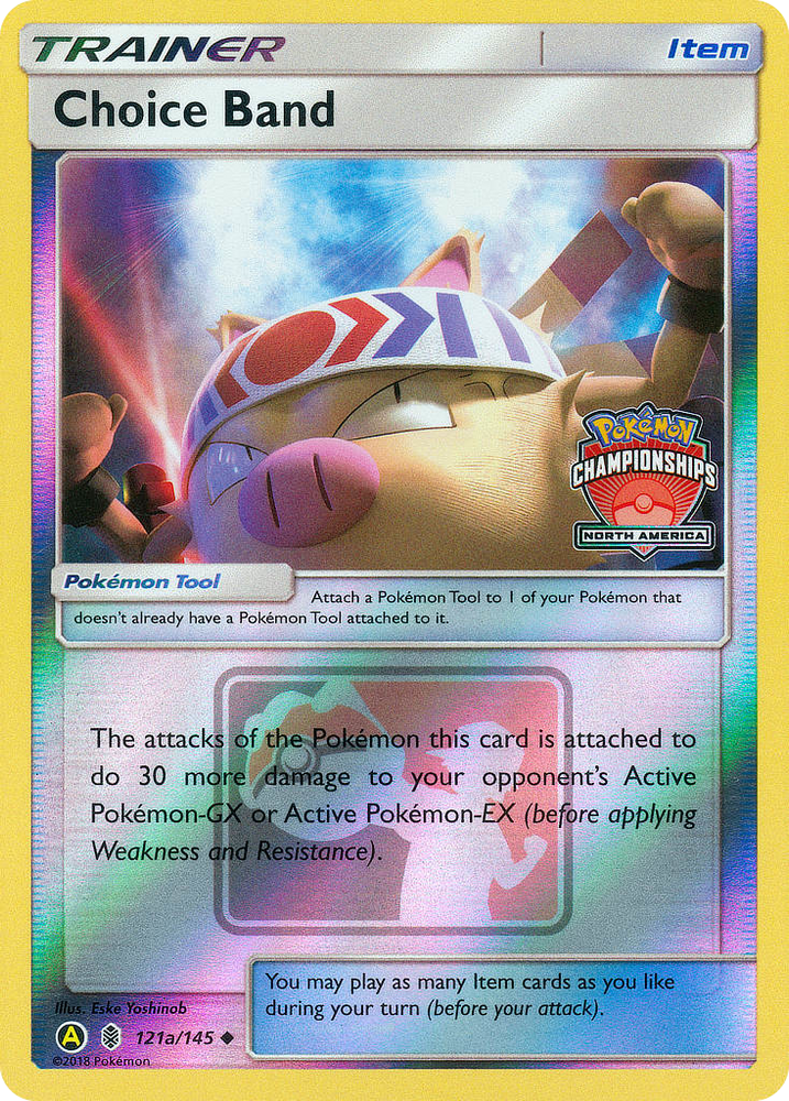 Pokemon | Choice Band (121a/145) (North America Championships) [Sun & Moon: Guardians Rising] | The Nerd Merchant
