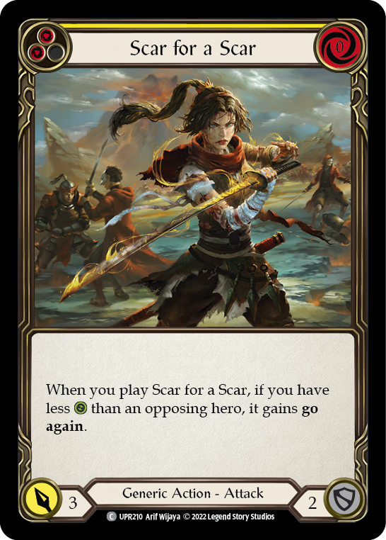 Flesh and Blood TCG | Scar for a Scar (Yellow) [UPR210] (Uprising) | The Nerd Merchant