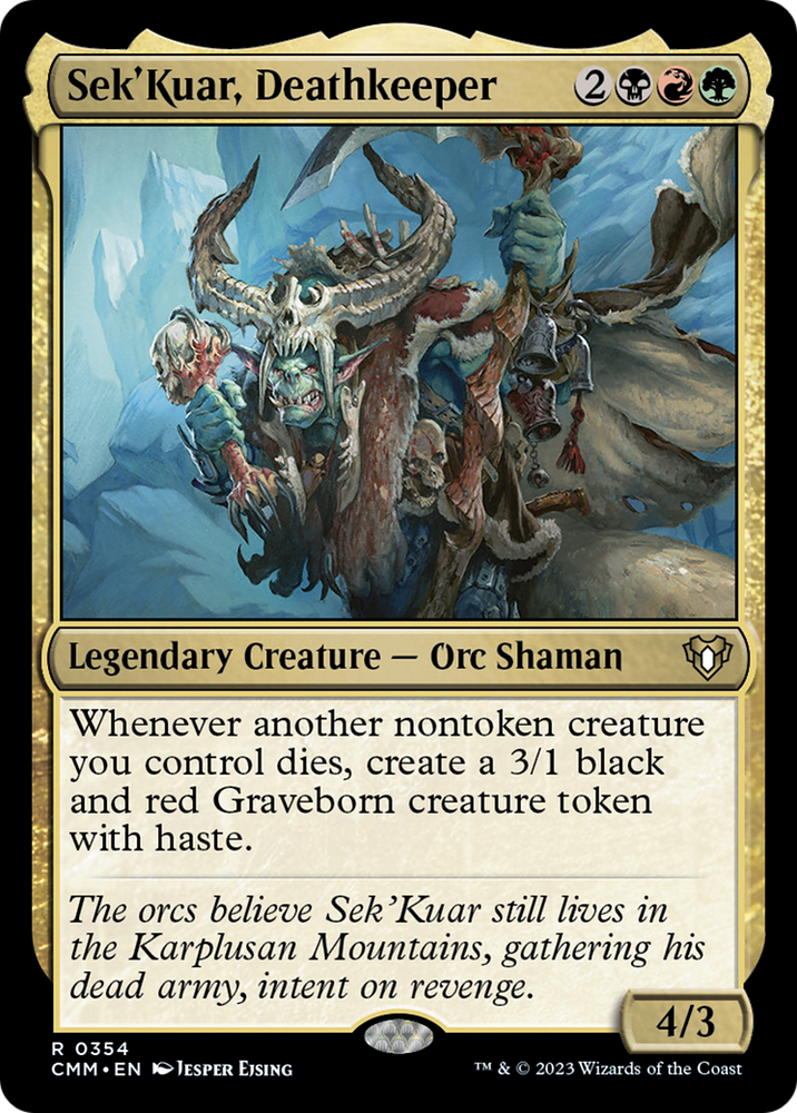 Magic | Sek'Kuar, Deathkeeper [Commander Masters] | The Nerd Merchant