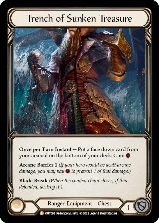 Flesh and Blood TCG | Trench of Sunken Treasure [OUT094] (Outsiders)  Rainbow Foil | The Nerd Merchant